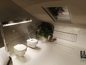 Łazienki w domu jednorodzinnym (2013) - Duża na poddaszu łazienka z oknem, styl nowoczesny - zdjęcie od Damian Widowski HOME / DESIGN LOVE BLOG
