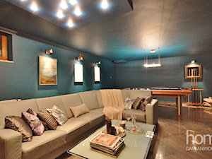 Wielofunkcyjna piwnica - Salon, styl nowoczesny - zdjęcie od Damian Widowski HOME / DESIGN LOVE BLOG