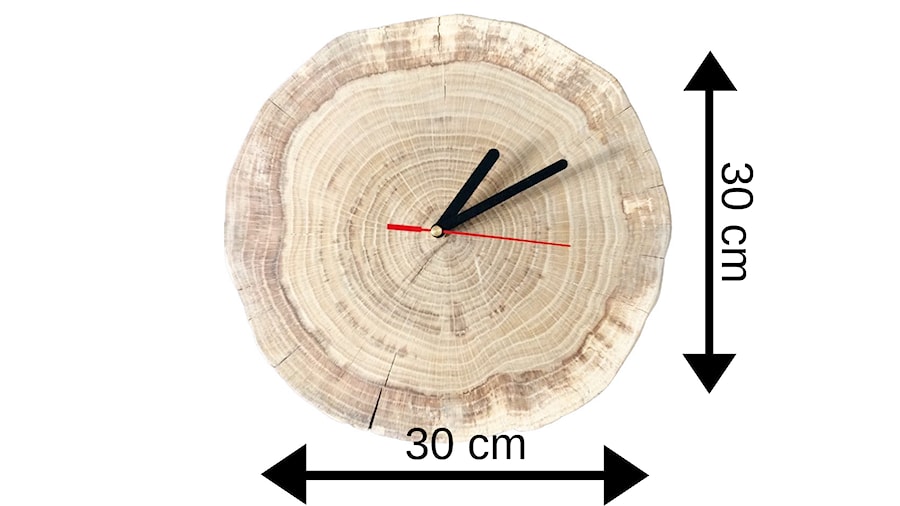 Zegar z drzewa dębowego, ręcznie robiony - zdjęcie od agnieszka-wisniewska 37