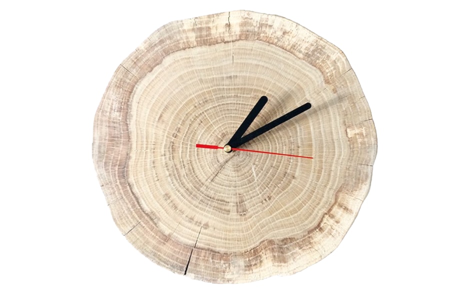 Ścienny zegar z drzewa dębowego, ręcznie robiony - zdjęcie od agnieszka-wisniewska 37 - Homebook