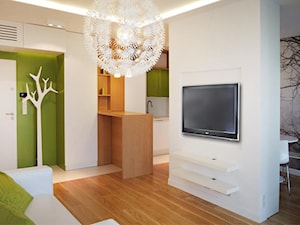 Nowoczesne mieszkanie z motywem drzewa - Salon, styl nowoczesny - zdjęcie od NOLKplan