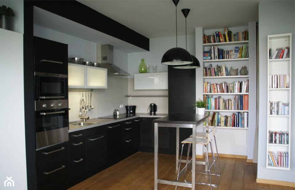 Nowoczesne czarno-białe - Kuchnia, styl nowoczesny - zdjęcie od NOLKplan - Homebook