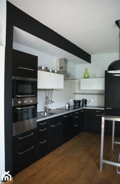 Nowoczesne czarno-białe - Kuchnia, styl nowoczesny - zdjęcie od NOLKplan