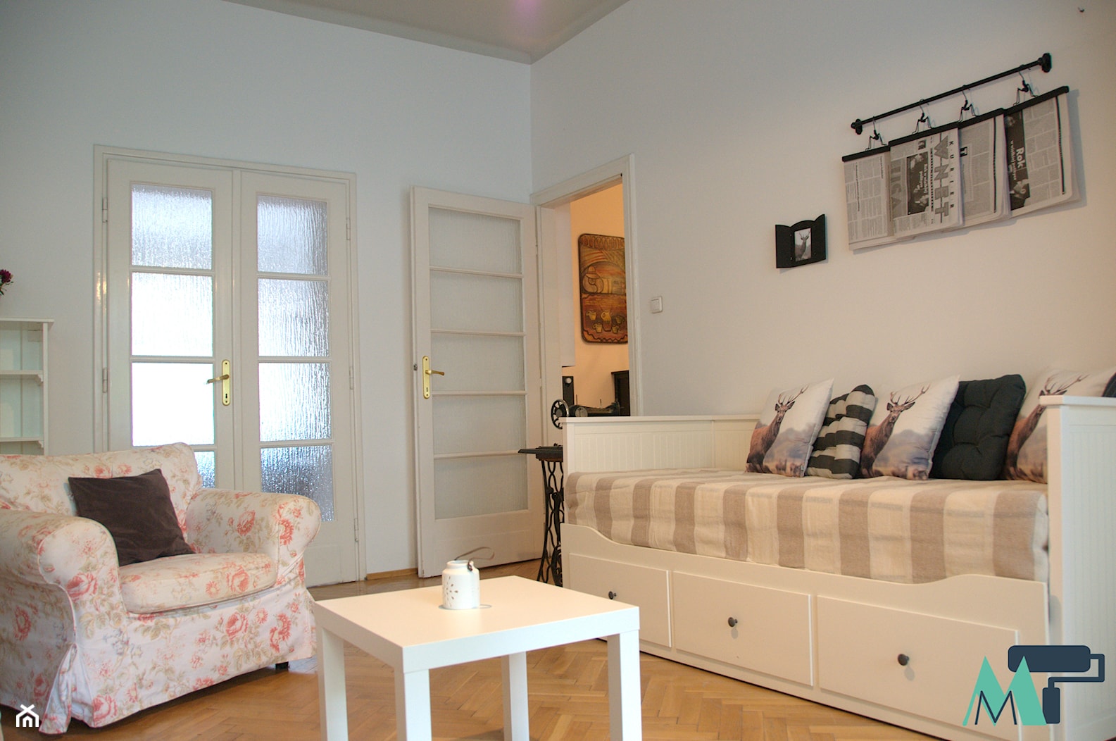 Klasyczny salon - Średni biały salon, styl rustykalny - zdjęcie od Mieszkaniowe Metamorfozy - Homebook