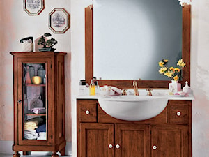 Meble do łazienki - Mała bez okna z lustrem łazienka, styl vintage - zdjęcie od RAD-POL