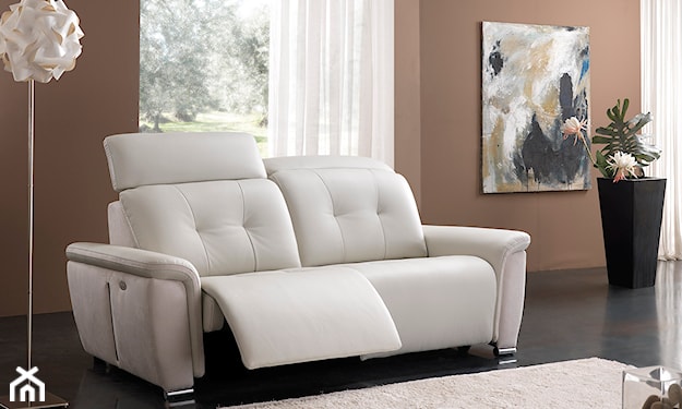 biała sofa w nowoczesnym salonie