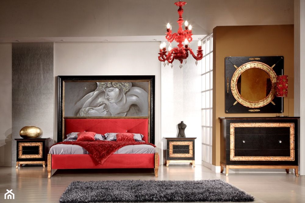 Styl włoski - Średnia biała pomarańczowa sypialnia, styl nowoczesny - zdjęcie od RAD-POL - Homebook