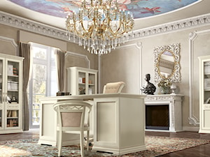 Styl klasyczny - Duże w osobnym pomieszczeniu szare biuro, styl tradycyjny - zdjęcie od RAD-POL