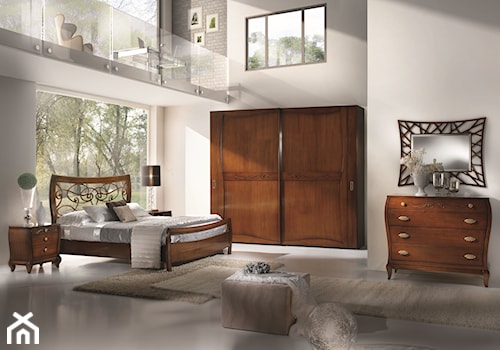 Styl włoski - Duża biała sypialnia, styl glamour - zdjęcie od RAD-POL