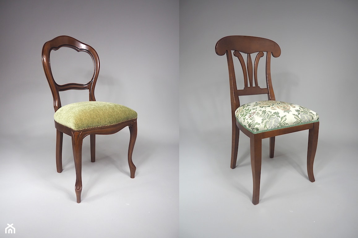 krzesła klasyczne, krzesła stylowe, krzesła z obiciem, krzesła klasyczne z zielonym obiciem