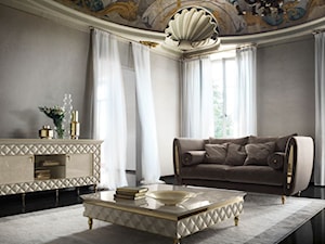 Styl włoski - Średni czarny salon, styl glamour - zdjęcie od RAD-POL