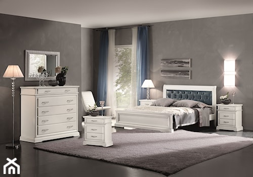 Styl włoski - Średnia szara sypialnia, styl glamour - zdjęcie od RAD-POL