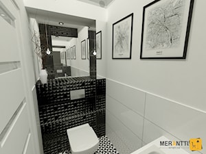 Aranżacja WC 2,15m2 w domu jednorodzinnym w Lidzbarku Warmińskim - zdjęcie od Merantti design Anna Koronowska