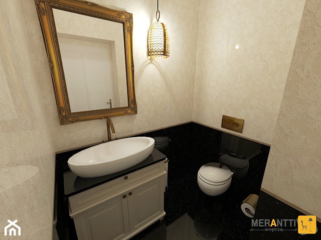 Aranżacja WC 2,5m2 w stylu ModernClassic domu jednorodzinnym na Mazurach