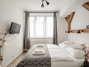 Apartament Granitica Nellin 2, Zakopane - Mała biała sypialnia, styl skandynawski - zdjęcie od www.tatrytop.pl