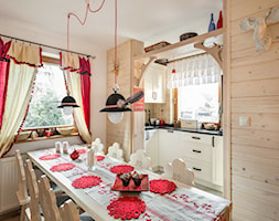 Dom Malina, Zakopane - Średnia beżowa jadalnia jako osobne pomieszczenie, styl rustykalny - zdjęcie od www.tatrytop.pl - Homebook