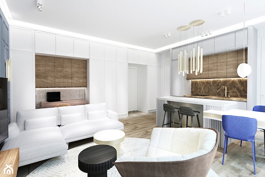 Mieszkanie przy ul. Rydygiera - Salon, styl nowoczesny - zdjęcie od Izabela Rydygier Architektura Wnętrz