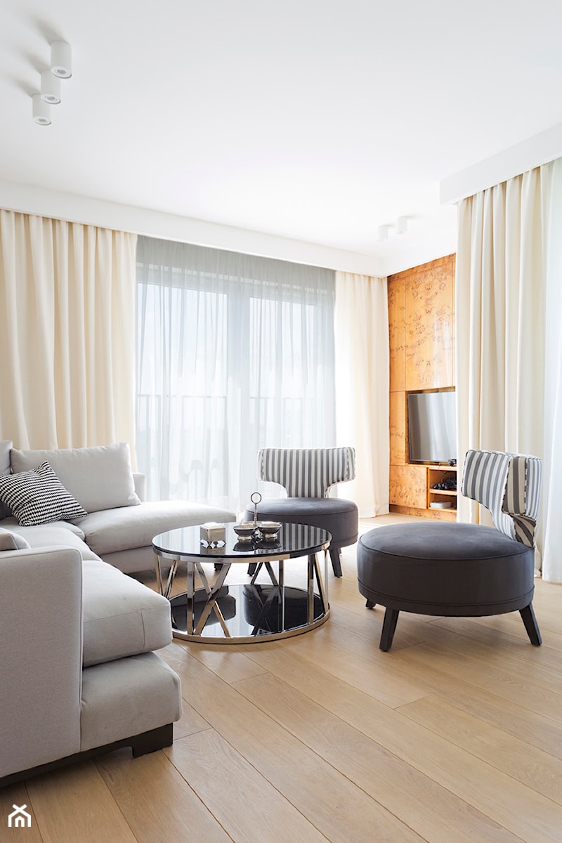 Apartament na Ursynowie - Salon, styl glamour - zdjęcie od Izabela Rydygier Architektura Wnętrz