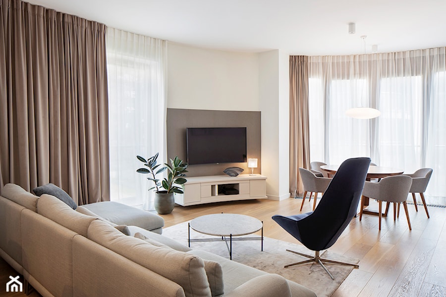 Apartament na Powiślu - Salon, styl nowoczesny - zdjęcie od Izabela Rydygier Architektura Wnętrz