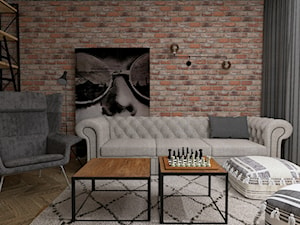 Dom industrialny - Salon, styl industrialny - zdjęcie od ANNA FRENCEL