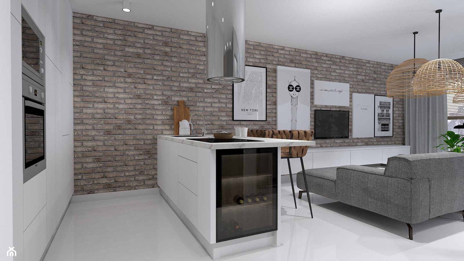 Mieszkanie 43 m2 - Kuchnia, styl nowoczesny - zdjęcie od ANNA FRENCEL - Homebook