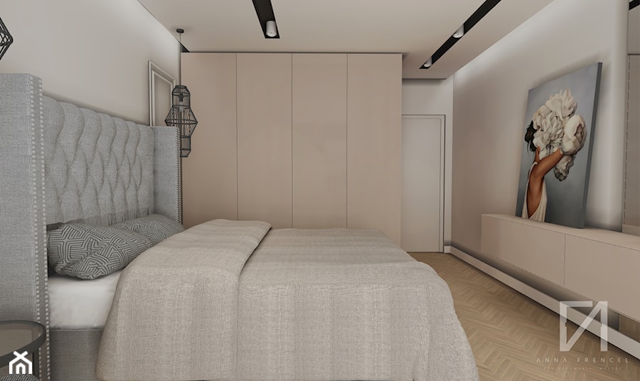 Sypialnia - Średnia biała sypialnia, styl tradycyjny - zdjęcie od ANNA FRENCEL
