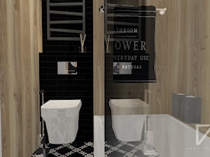 Łazienka - Mała bez okna z lustrem łazienka, styl nowoczesny - zdjęcie od ANNA FRENCEL