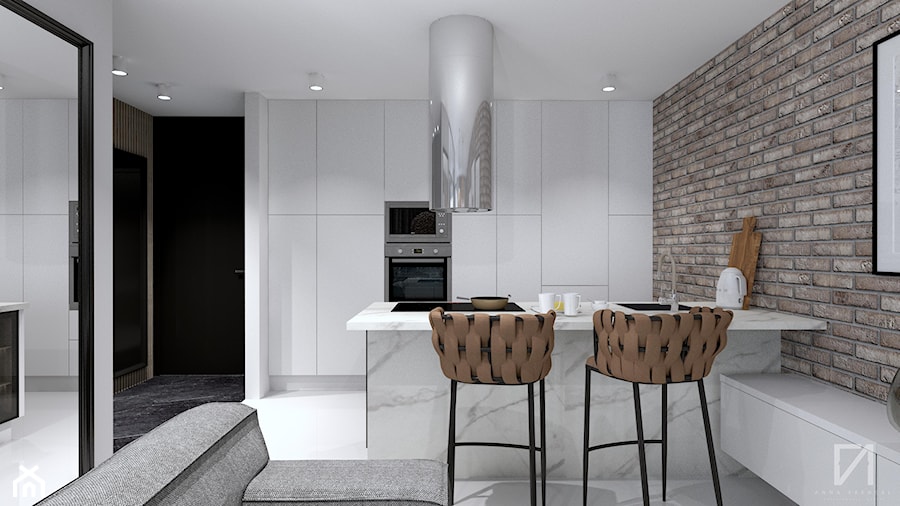 Mieszkanie 43 m2 - Kuchnia, styl nowoczesny - zdjęcie od ANNA FRENCEL