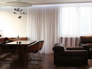 apartament w Krakowie - Średnia beżowa jadalnia w salonie, styl nowoczesny - zdjęcie od dot.projekt