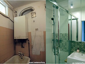 łazienka przed i po metamorfozie - zdjęcie od dot.projekt