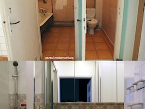 łazienka przed i po metamorfozie - zdjęcie od dot.projekt