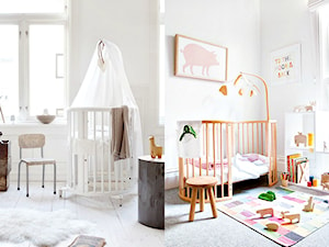 Miejsce na łóżeczko dla bobasa w pokoju dziecięcym w stylu skandynawskim. - zdjęcie od cleo-inspire