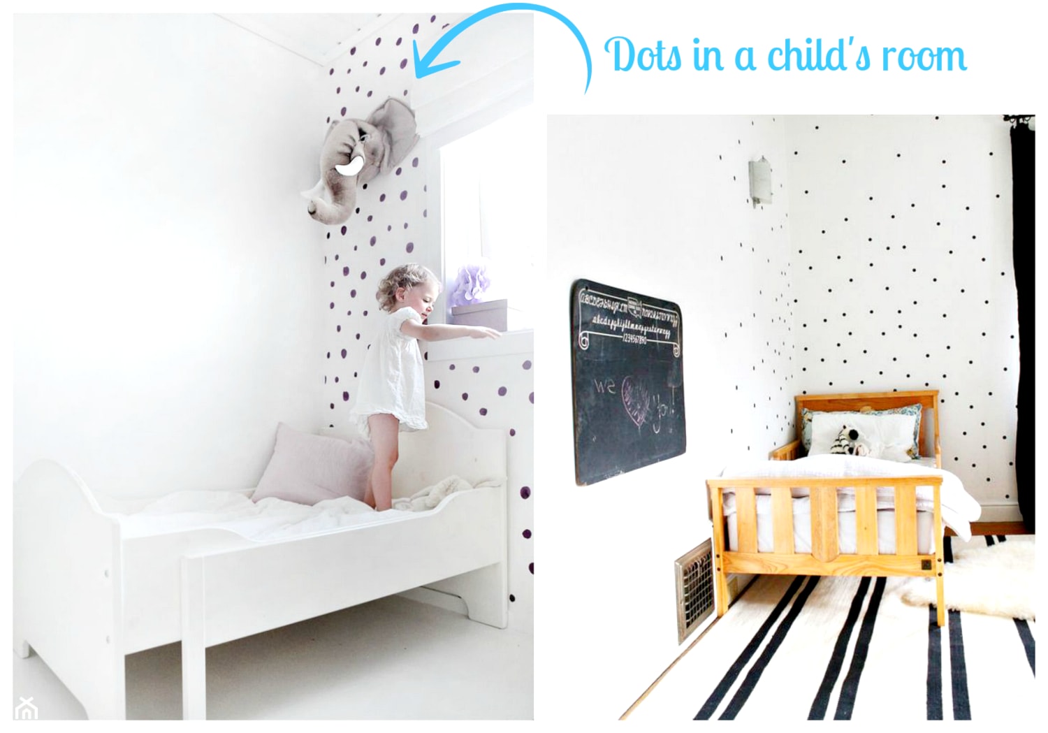 Kropki w dziecięcym pokoju - zrób to sam! - zdjęcie od cleo-inspire - Homebook