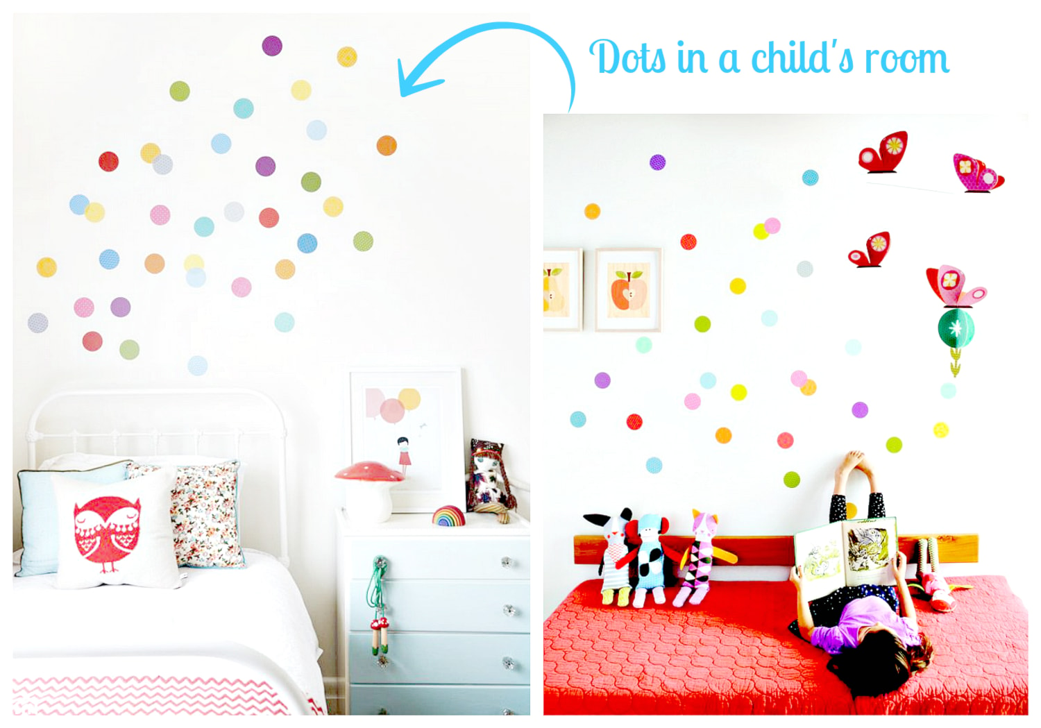 Kropki w dziecięcym pokoju - zrób to sam! Dots in a child's room http://cleo-inspire.blogspot.nl/201 ... - zdjęcie od cleo-inspire - Homebook