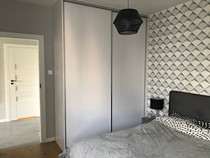 Mieszkanie w stylu skandynawskim - Mała szara sypialnia, styl skandynawski - zdjęcie od asia93
