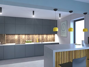 wnętrze domu jednorodzinnego - fragment | 62 m2 - Kuchnia, styl nowoczesny - zdjęcie od duDesign | concept&design