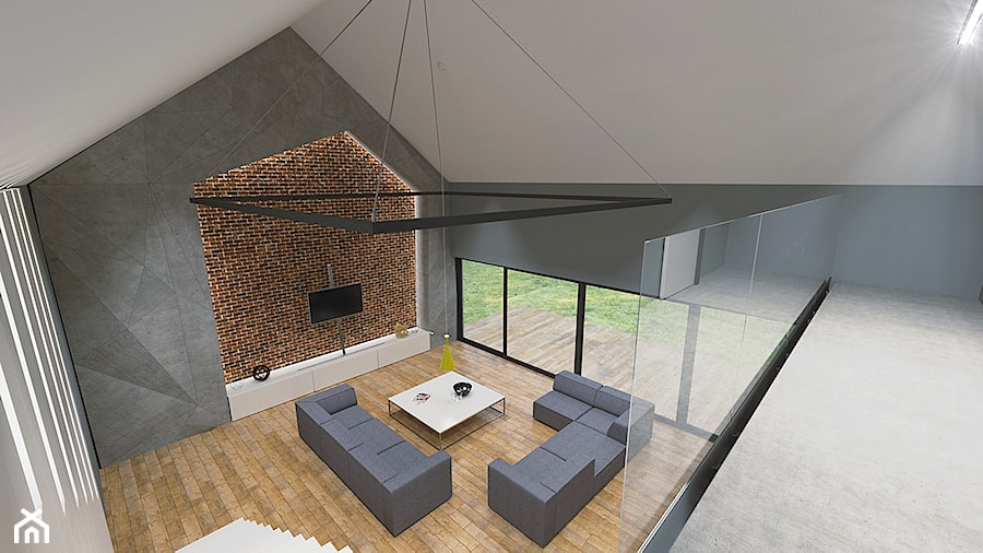 dom jednorodziny | 96 m2 - Salon, styl nowoczesny - zdjęcie od duDesign | concept&design