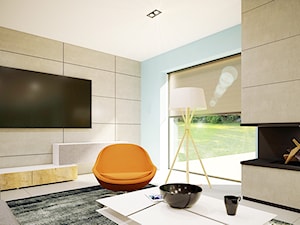 dom jednorodzinny salon | kuchnia | jadalnia | 70 m2 / - Salon, styl nowoczesny - zdjęcie od duDesign | concept&design
