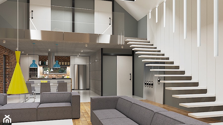 dom jednorodziny | 96 m2 - Schody, styl nowoczesny - zdjęcie od duDesign | concept&design