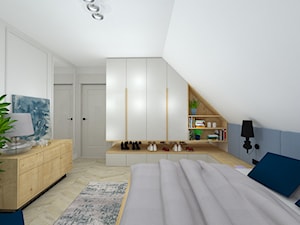 klasyka z nutką granatu - Sypialnia, styl tradycyjny - zdjęcie od RedCubeDesign projektowanie wnętrz