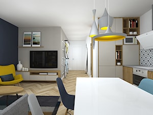 rowerowe mieszkanie - Salon, styl nowoczesny - zdjęcie od RedCubeDesign projektowanie wnętrz