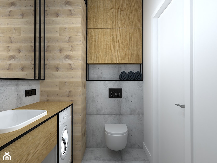 mieszkanie w loftowym klimacie - Łazienka, styl industrialny - zdjęcie od RedCubeDesign projektowanie wnętrz