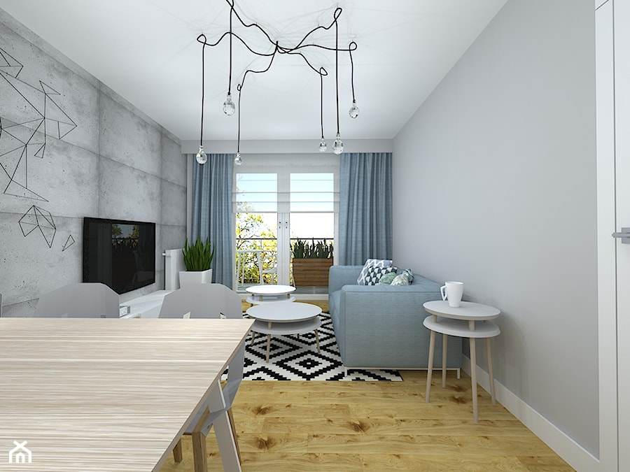 mieszkanie w pixel house - Salon, styl skandynawski - zdjęcie od RedCubeDesign projektowanie wnętrz