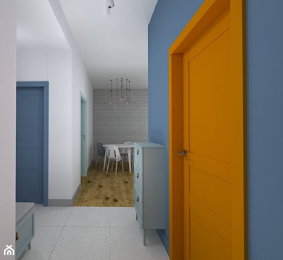 mieszkanie w kamienicy - Hol / przedpokój, styl nowoczesny - zdjęcie od RedCubeDesign projektowanie wnętrz
