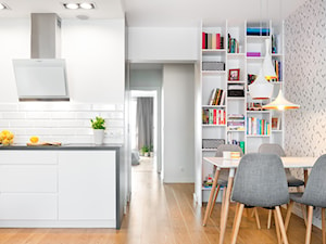 biało, szaro, przytulnie - Kuchnia, styl skandynawski - zdjęcie od RedCubeDesign projektowanie wnętrz