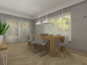 nowocześnie i przytulnie - dom w Kaliszu - Średnia szara jadalnia jako osobne pomieszczenie, styl nowoczesny - zdjęcie od RedCubeDesign projektowanie wnętrz
