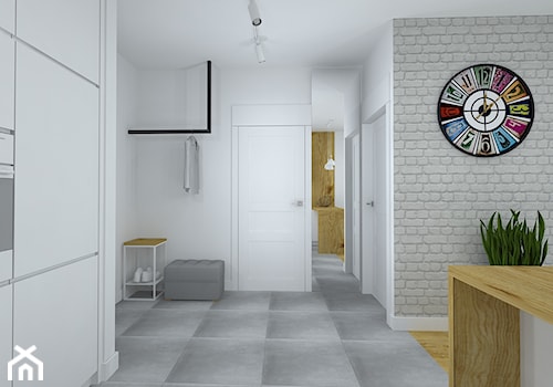 35-metrowe mieszkanko do wynajęcia - Hol / przedpokój, styl skandynawski - zdjęcie od RedCubeDesign projektowanie wnętrz
