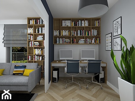 Aranżacje wnętrz - Biuro: rowerowe mieszkanie - Średnie w osobnym pomieszczeniu z sofą szare biuro, styl nowoczesny - RedCubeDesign projektowanie wnętrz. Przeglądaj, dodawaj i zapisuj najlepsze zdjęcia, pomysły i inspiracje designerskie. W bazie mamy już prawie milion fotografii!