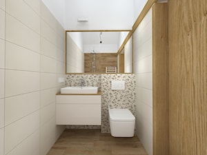 mieszkanie po dziadku - Średnia bez okna z lustrem łazienka, styl nowoczesny - zdjęcie od RedCubeDesign projektowanie wnętrz