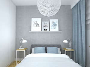 35-metrowe mieszkanko do wynajęcia - Mała szara sypialnia, styl skandynawski - zdjęcie od RedCubeDesign projektowanie wnętrz